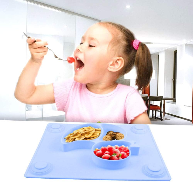 SILIVO rutschfeste Matte mit Teller, 3 Fächer, ENTE – Produktfoto 4