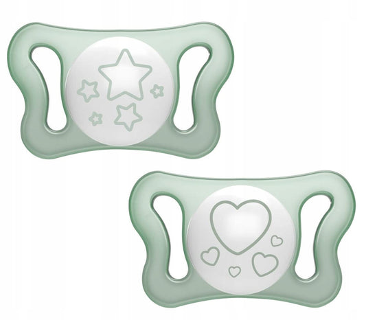 CHICCO PhysioForma MICRO glow-in-the-dark silicone dummies