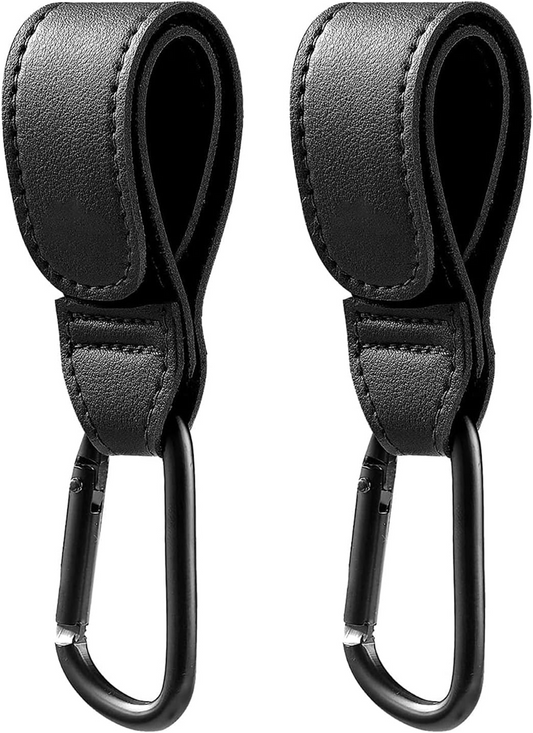HAKEN Halterungen zur Befestigung einer Tasche am Kinderwagenrahmen 2 Stück KARABINER