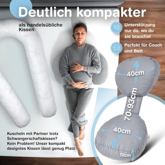 BABYBEFUN kompaktní nastavitelný těhotenský polštář