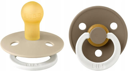 BIBS COLOUR GLOW pacifiers 2-pack, natural rubber, 0–6 months