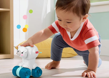FISHER-PRICE smyslový jezdící lední medvídek pro učení lezení 9 m+