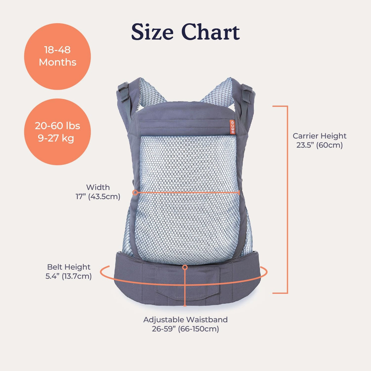 BECObuckle carriercolour as on first photoweight 9-27kgmaterial cottonwashable at 30°Cnew condition, packaging