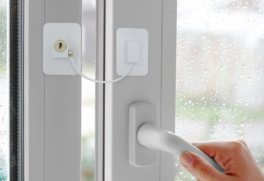 CHILD WINDOW SECURITY protection for windows, cabinets, drawers, refrigerators, stoves