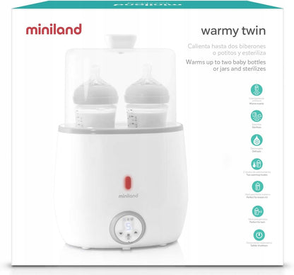 MINILAND Warmy Twin dvojitý ohřívač lahví a sterilizátor