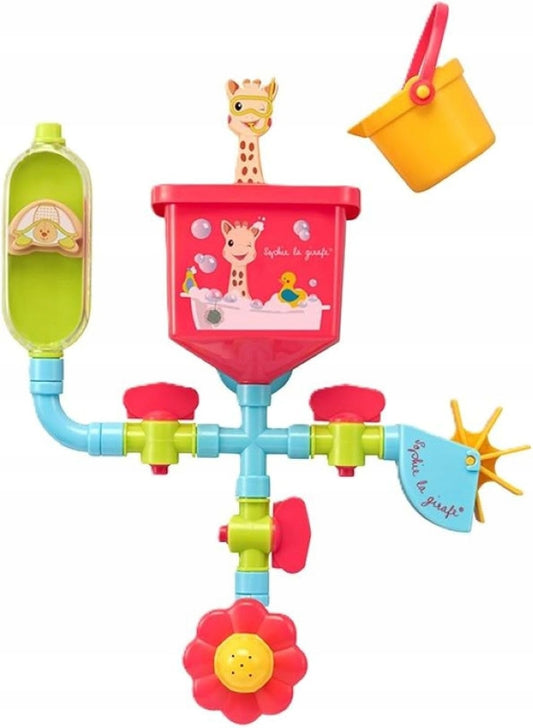 SOPHIE LA GIRAFE hračky do koupele s přísavkami, trubky, mlýnek, konvička