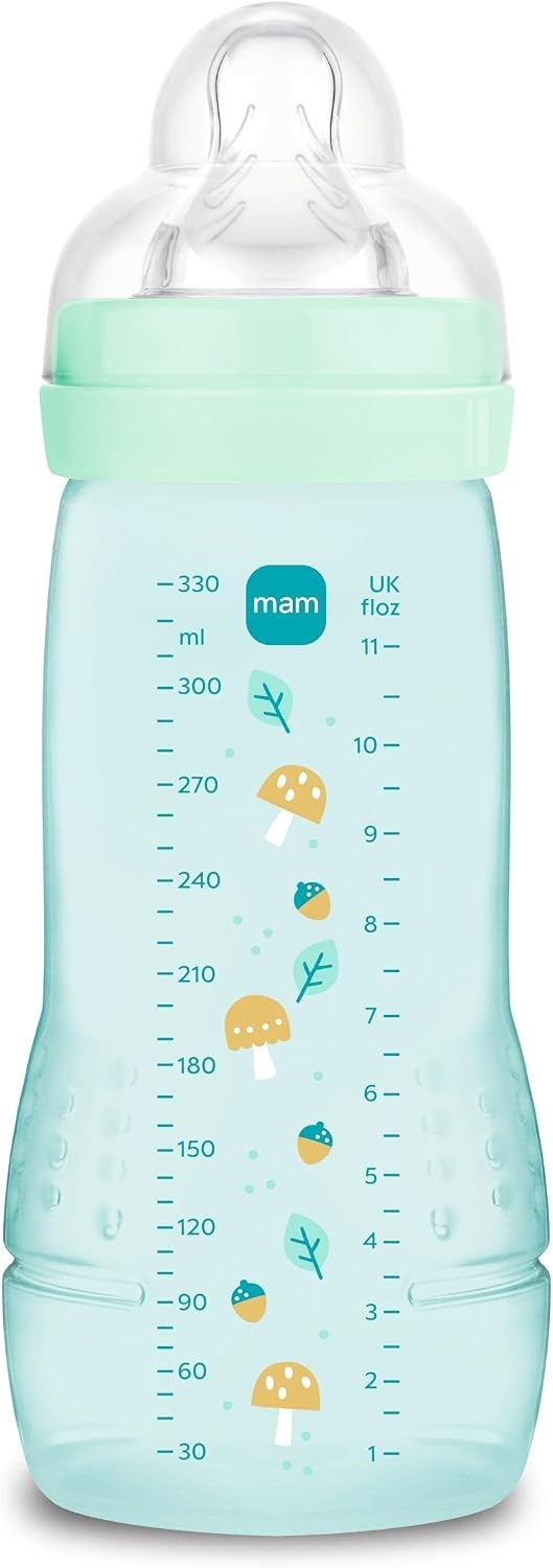 MAM Easy Active bottle 330 ml 6 m+ teat 4 very fast flow MUSHROOMS
