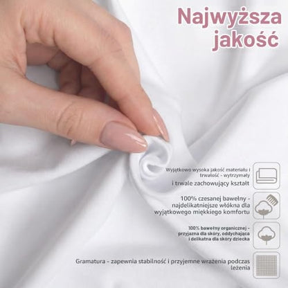 BABYBAY Deluxe Organic prostěradlo 89x50 cm bílé