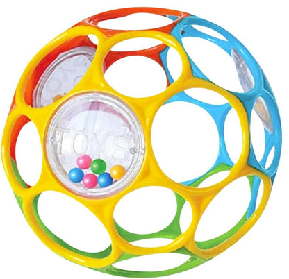 KIKUO Classic Ball kousátko a úchopová hračka - míček s chrastítky 11,5 cm