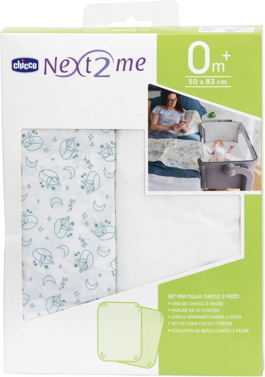 CHICCO NEXT2ME cearșaf pentru pătuț x2 50x83