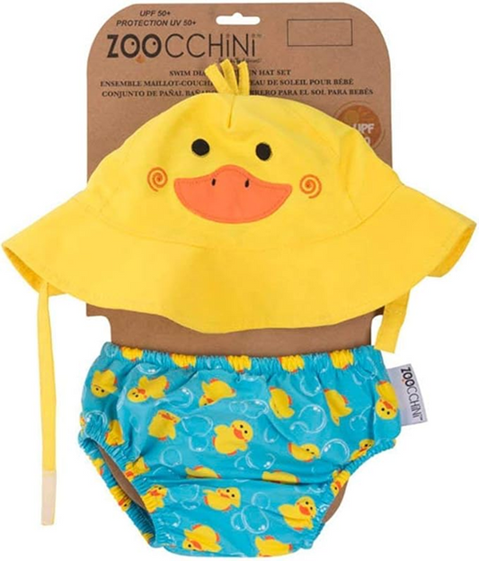 ZOOCCHINI plavací plenka + klobouček 6-12 měsíců
