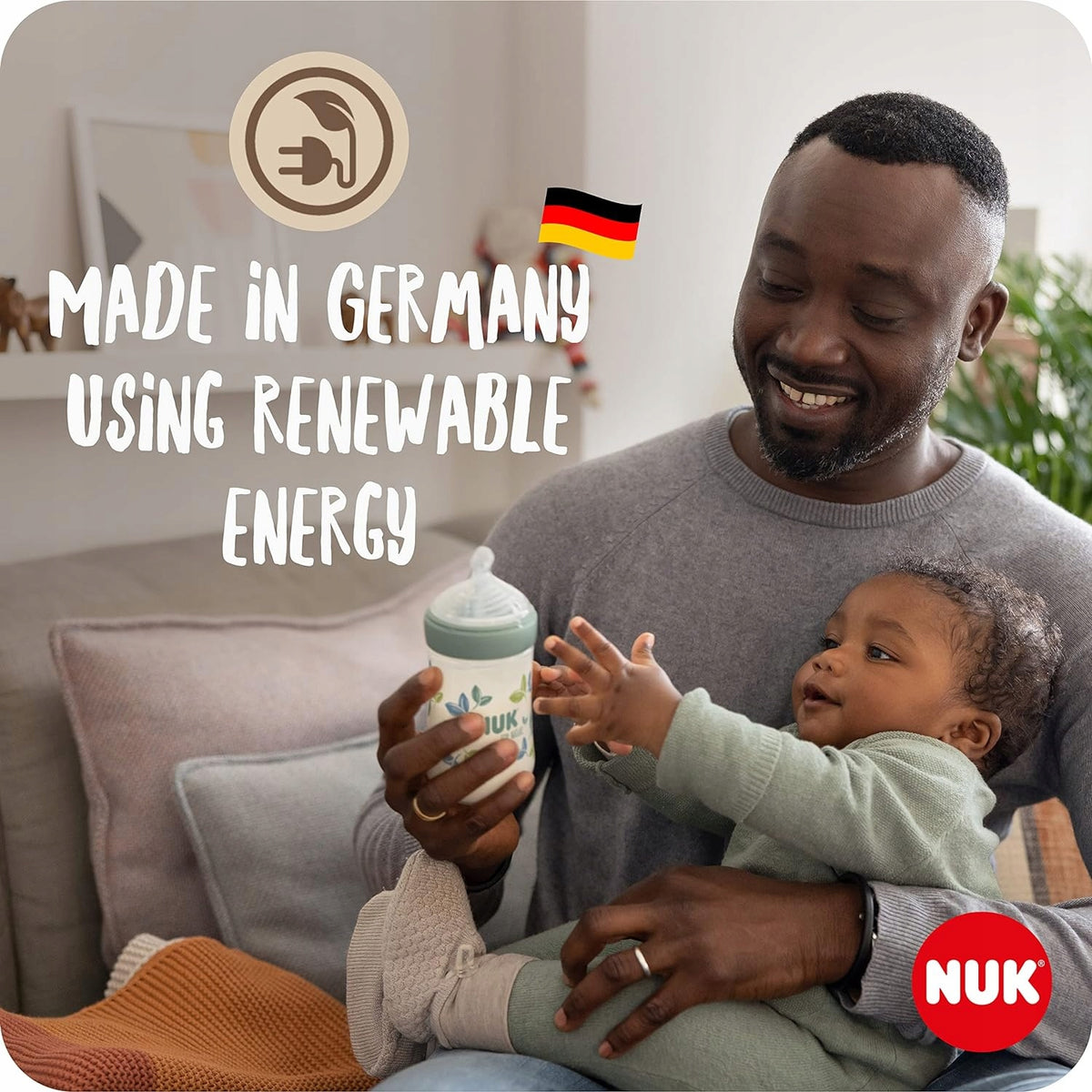 NUK for Nature sada 2 x láhev + dudlík kontrola teploty