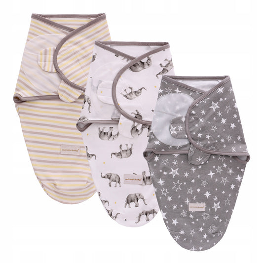 MIRACLE BABY sac de înfășat 0-3 luni x3