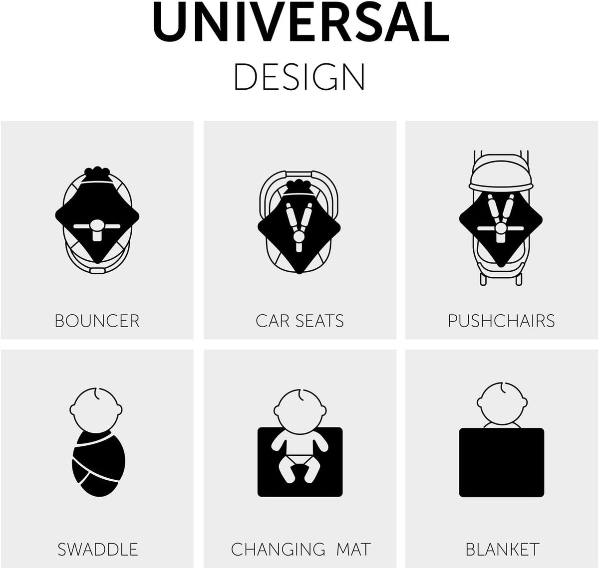 HAUCK SNUGGLE N DREAM car seat and stroller wrap blanket