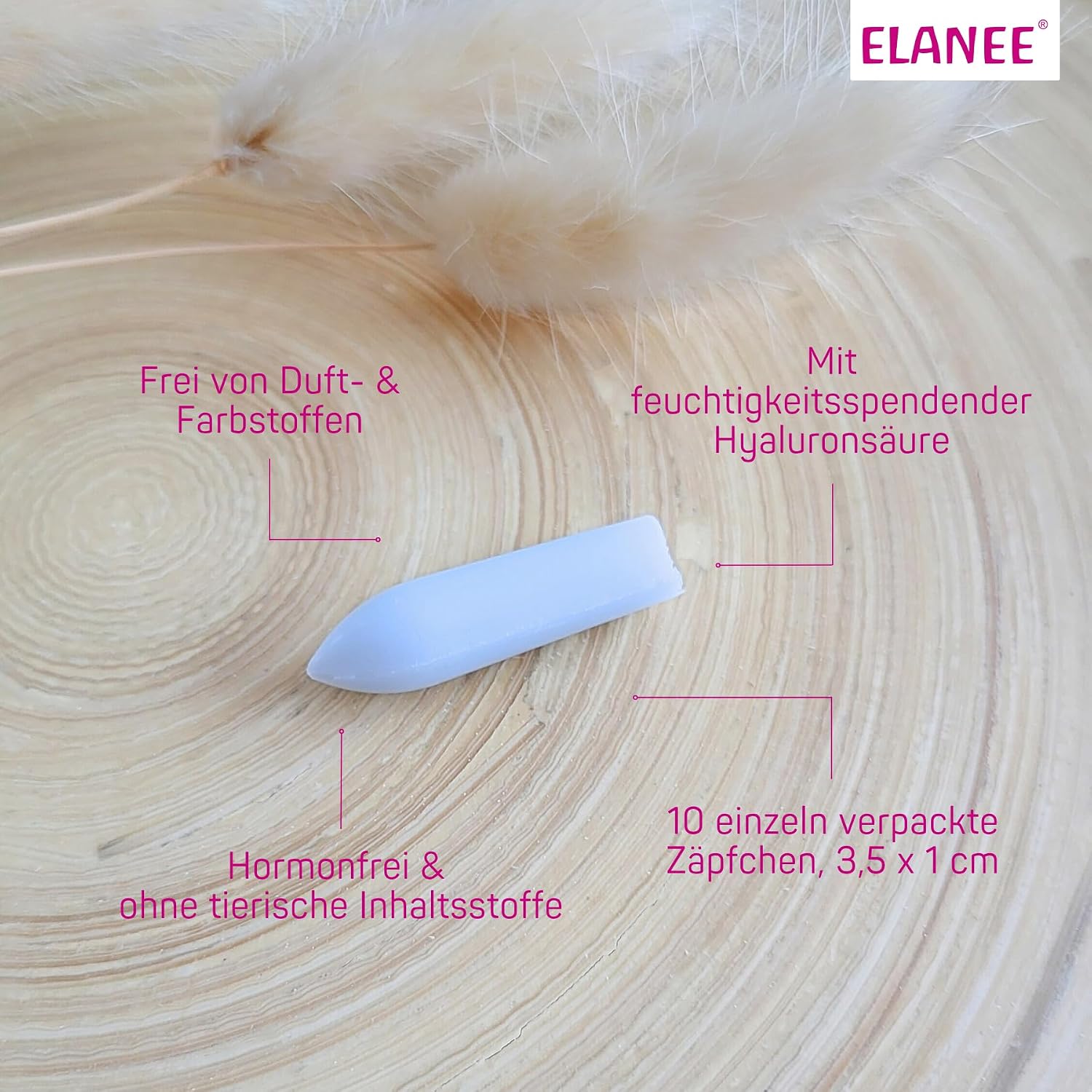 ELANEE ενυδατικά κολπικά υπόθετα χωρίς ορμόνες x10 – εικόνα προϊόντος 5