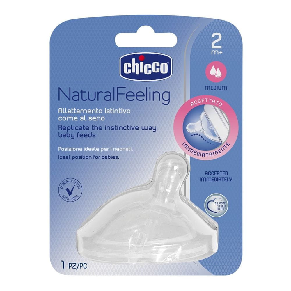 CHICCO Natural Feeling nipple 2m+