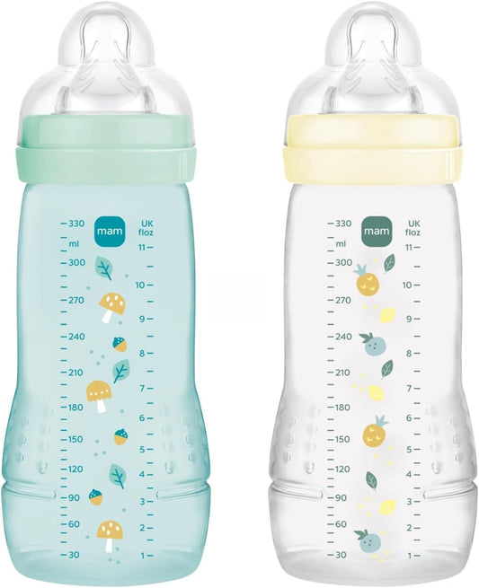 MAM Easy Active cumisüvegkészlet 2x 330 ml 6hó+ 4-es, nagyon gyors folyású cumifejjel