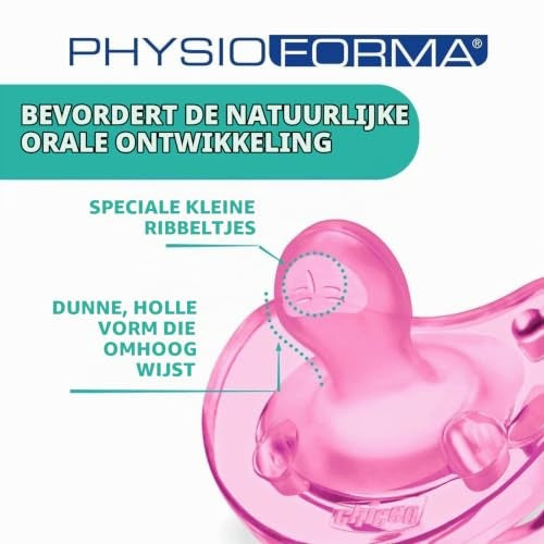Chicco Physioforma Soft silikonový dudlík růžový 0-6m