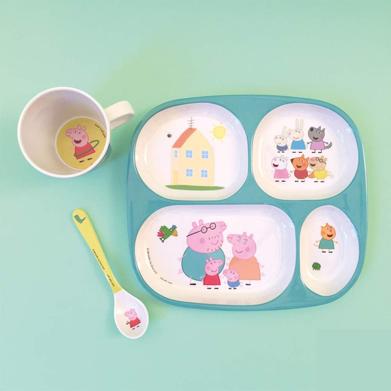 PETIT JOUR PARIS plate with Peppa Pig motif