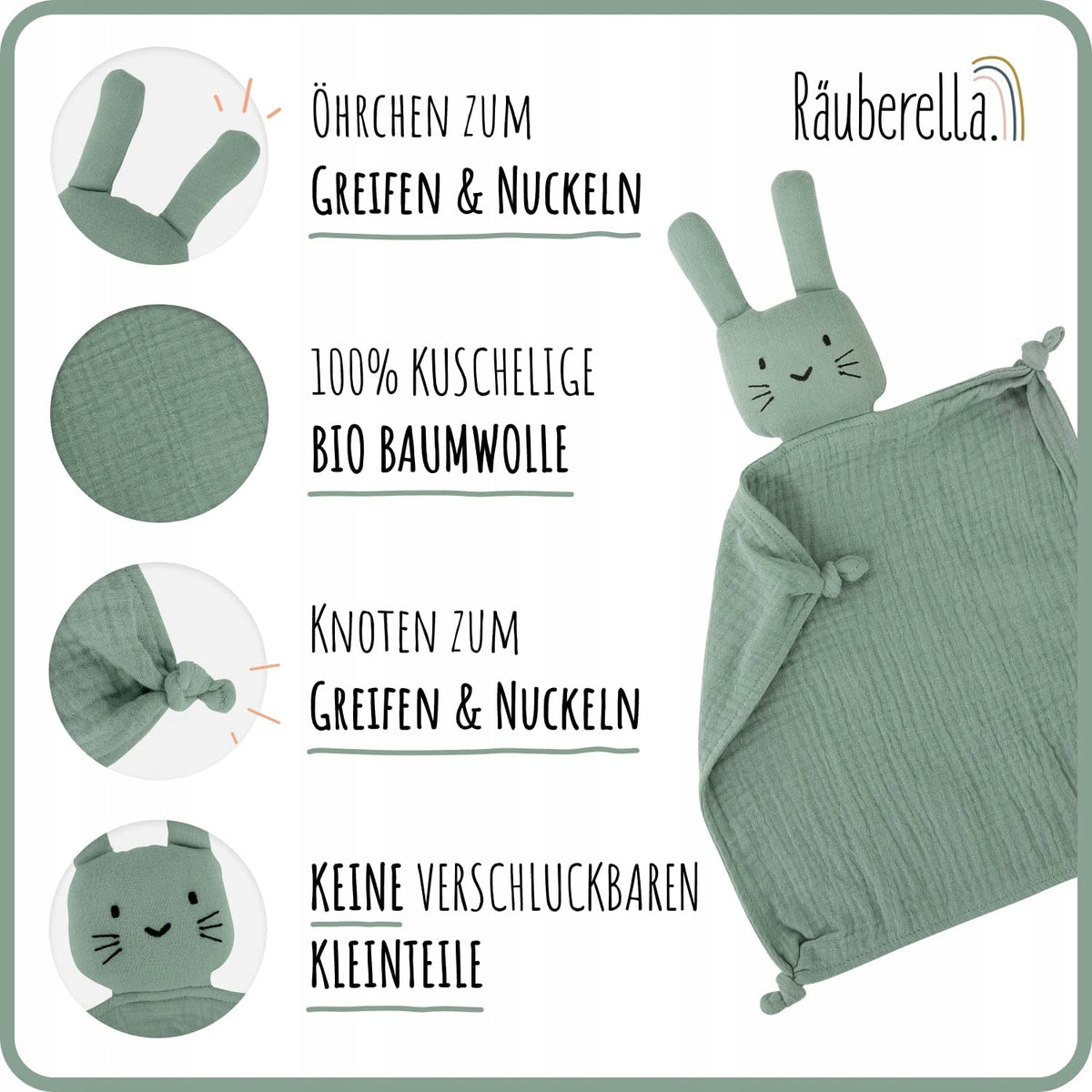 NUDU BABY sada mušelín KOMFORTER kousátko