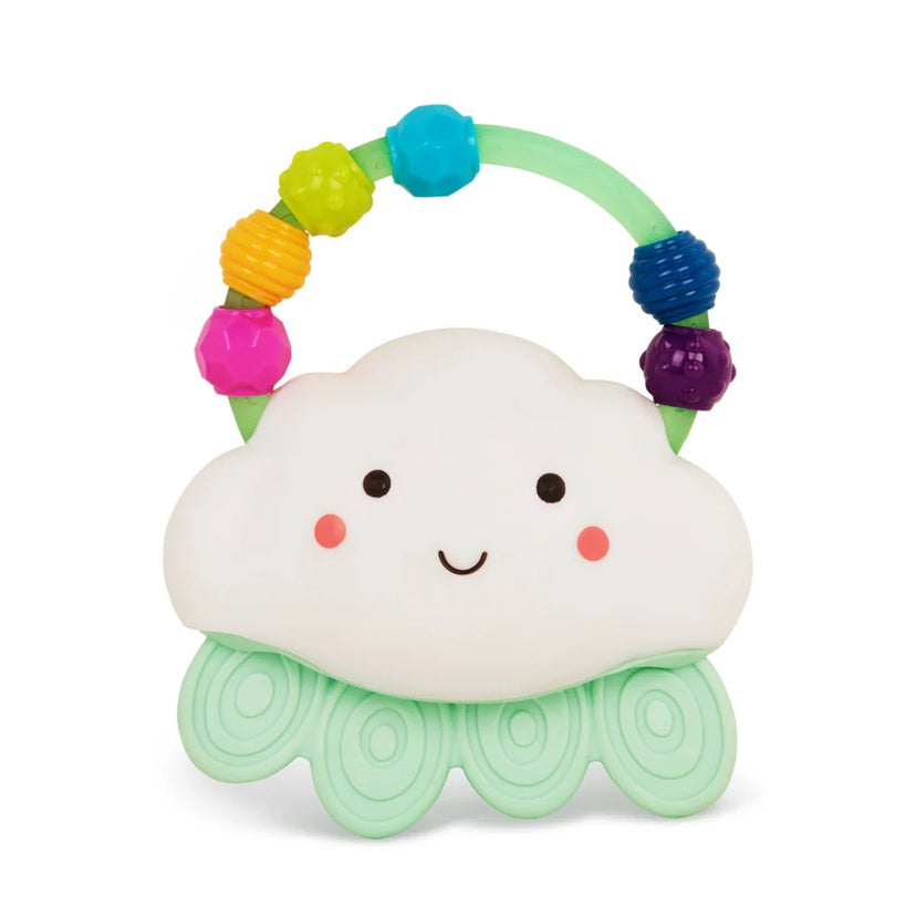 B.TOYS Rain-Glow Squeeze silikonová lampička s kousátkem MRAČKO 11x13 cm