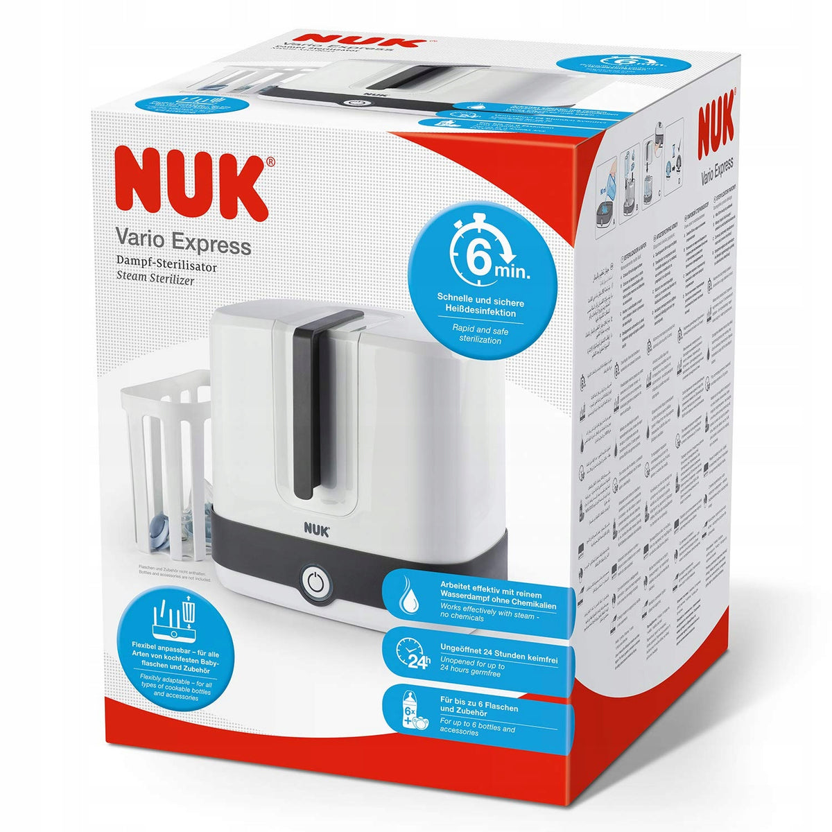 NUK Vario Express αποστειρωτής ατμού 6 λεπτών – φωτογραφία προϊόντος 5