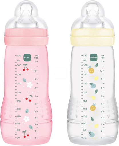 MAM Easy Active σετ μπιμπερό 2 × 330 ml, 6+ μηνών, θηλή 4 πολύ γρήγορης ροής