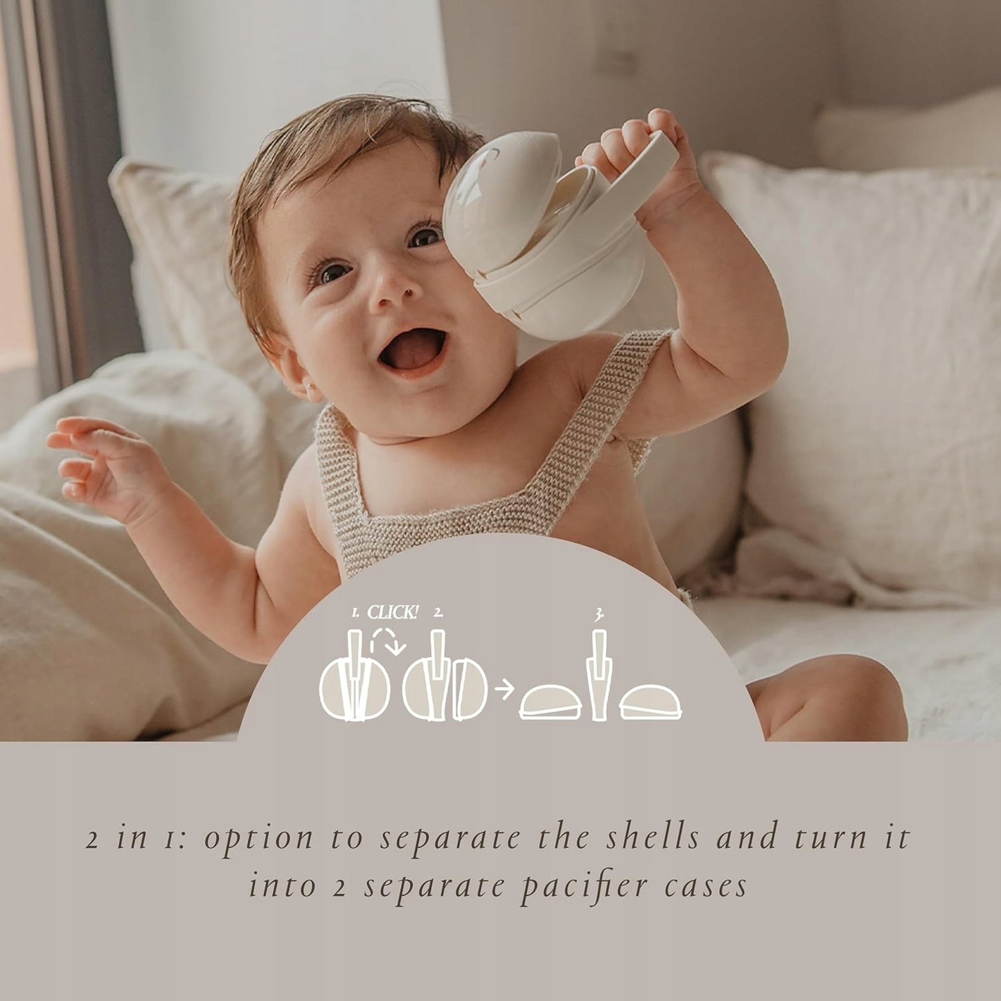 SUAVINEX Premium Bonhomia container for 2 pacifiers