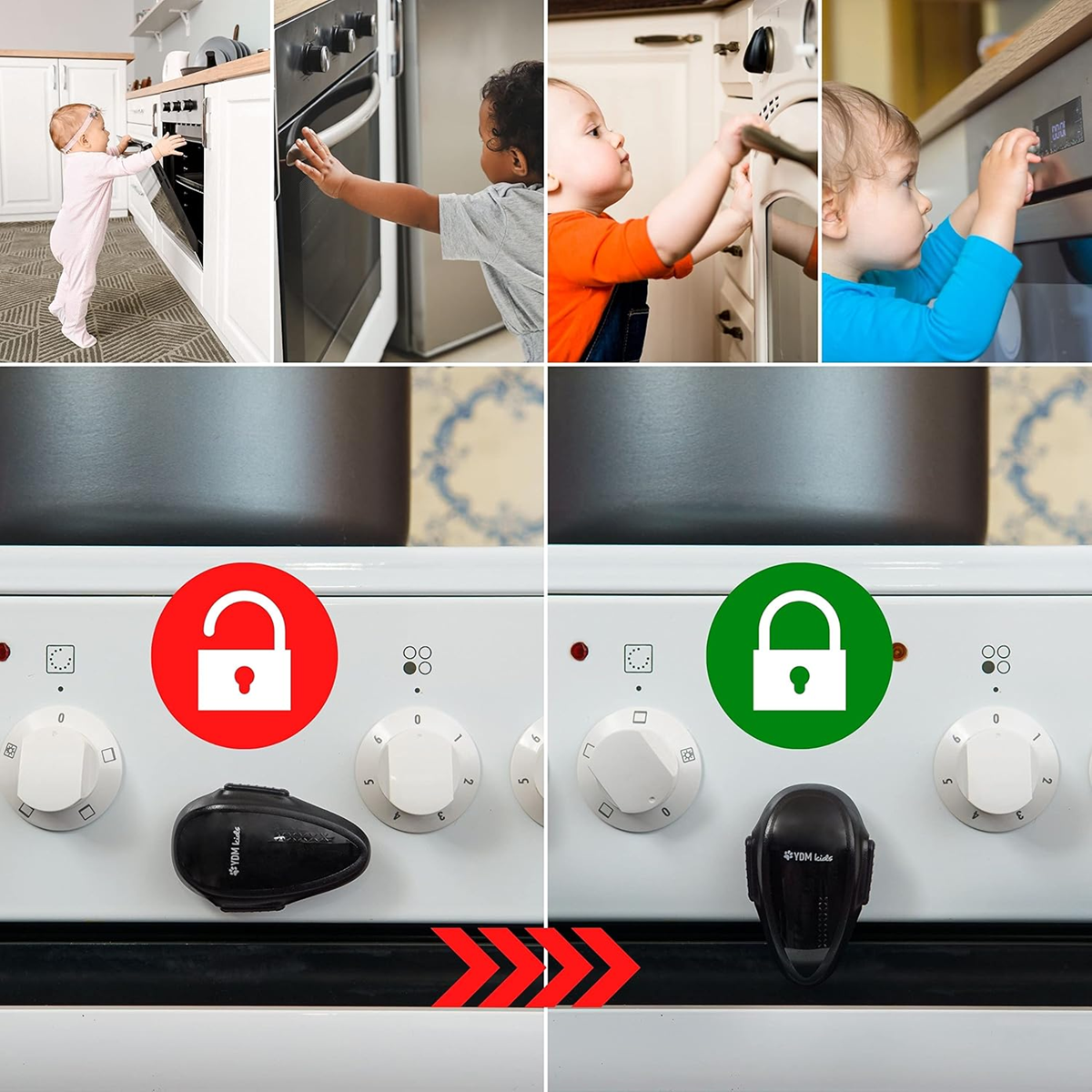 YDM Kids προστατευτικό κλείδωμα ασφαλείας για την πόρτα του φούρνου, 1 τεμάχιο – φωτογραφία προϊόντος 5