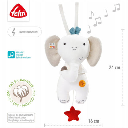 FEHN NATURE plyšový slon BioBavlna 24cm