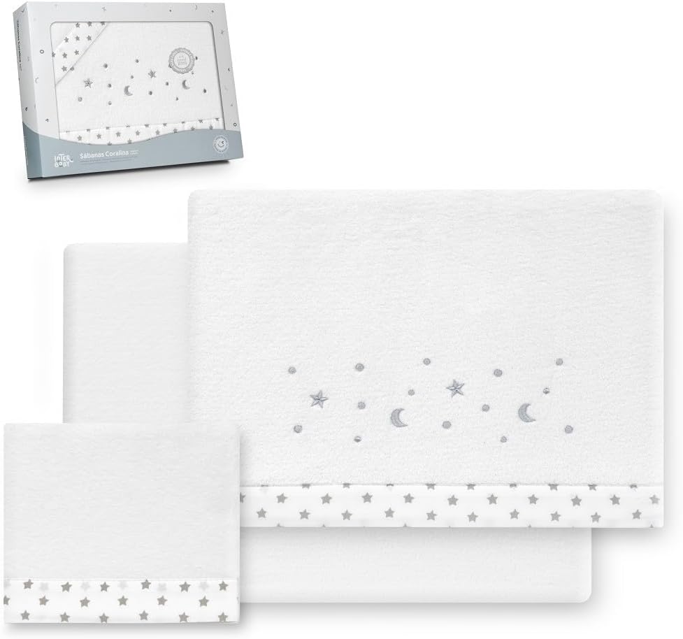 INTERBABY cot bedding set 60x120 cm Coralina