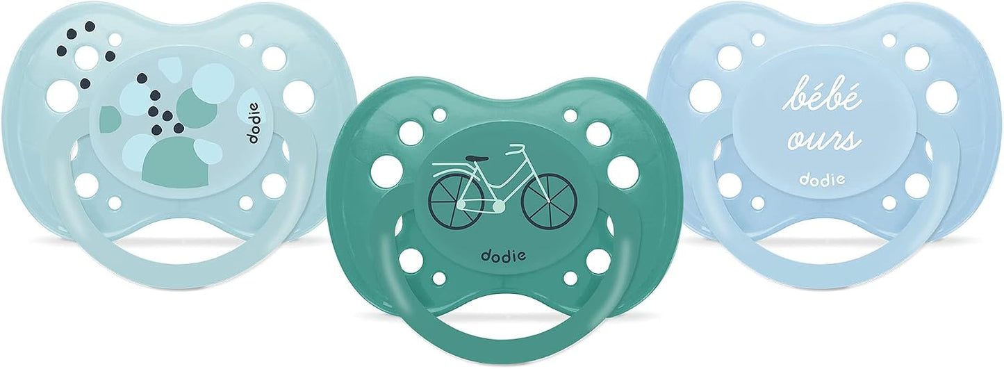 DODIE anatomischer Beruhigungsschnuller 18m+ Bébé Ours x3