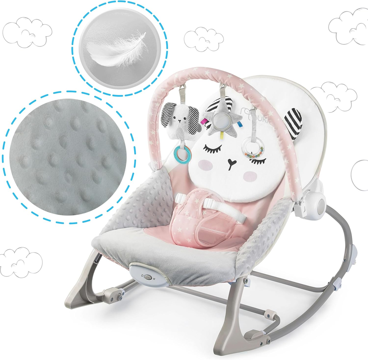 NUKIDO baby rocker, bouncer for infants