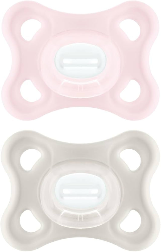MAM Comfort silicone pacifier, 0–3 months, x2