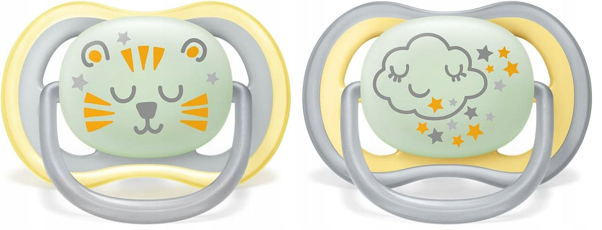 PHILIPS AVENT Ultra Air Night pacifiers x 2 18m+ glow