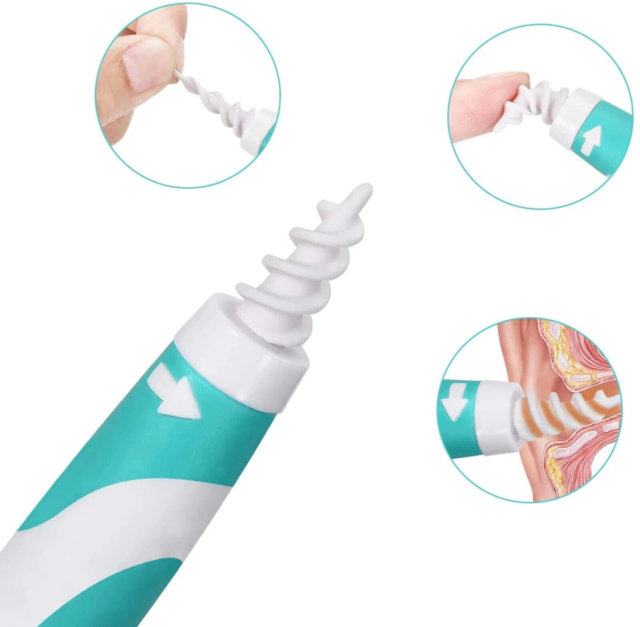 eVATMASTER urządzenie do czyszczenia uszu + 16 silikonowych końcówek – zdjęcie produktu 2