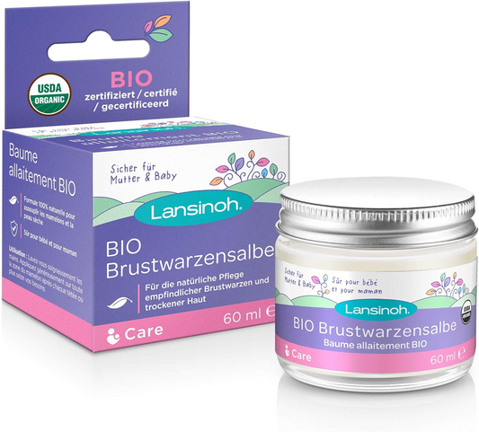Lansinoh BIO – słoiczek maści 60 ml i opakowanie