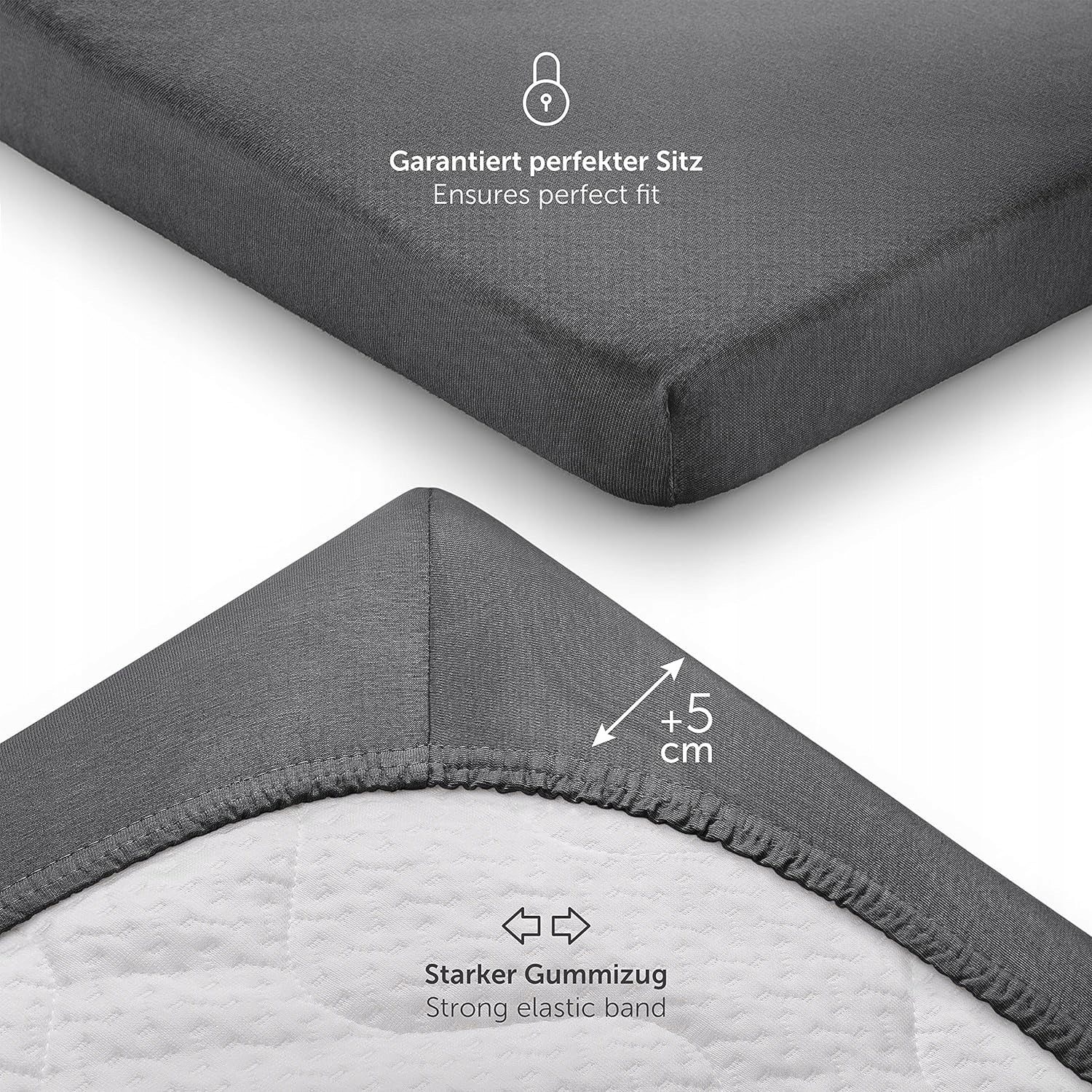 LALENI fitted cradle sheets with elastic edges 40x90, 2 pcs.