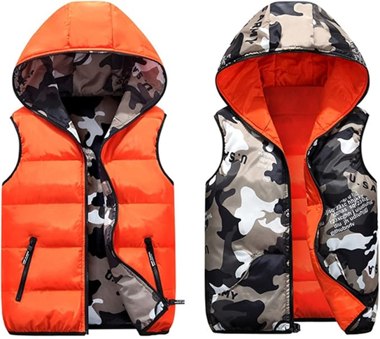 quilted waistcoat with hood free of harmful substances