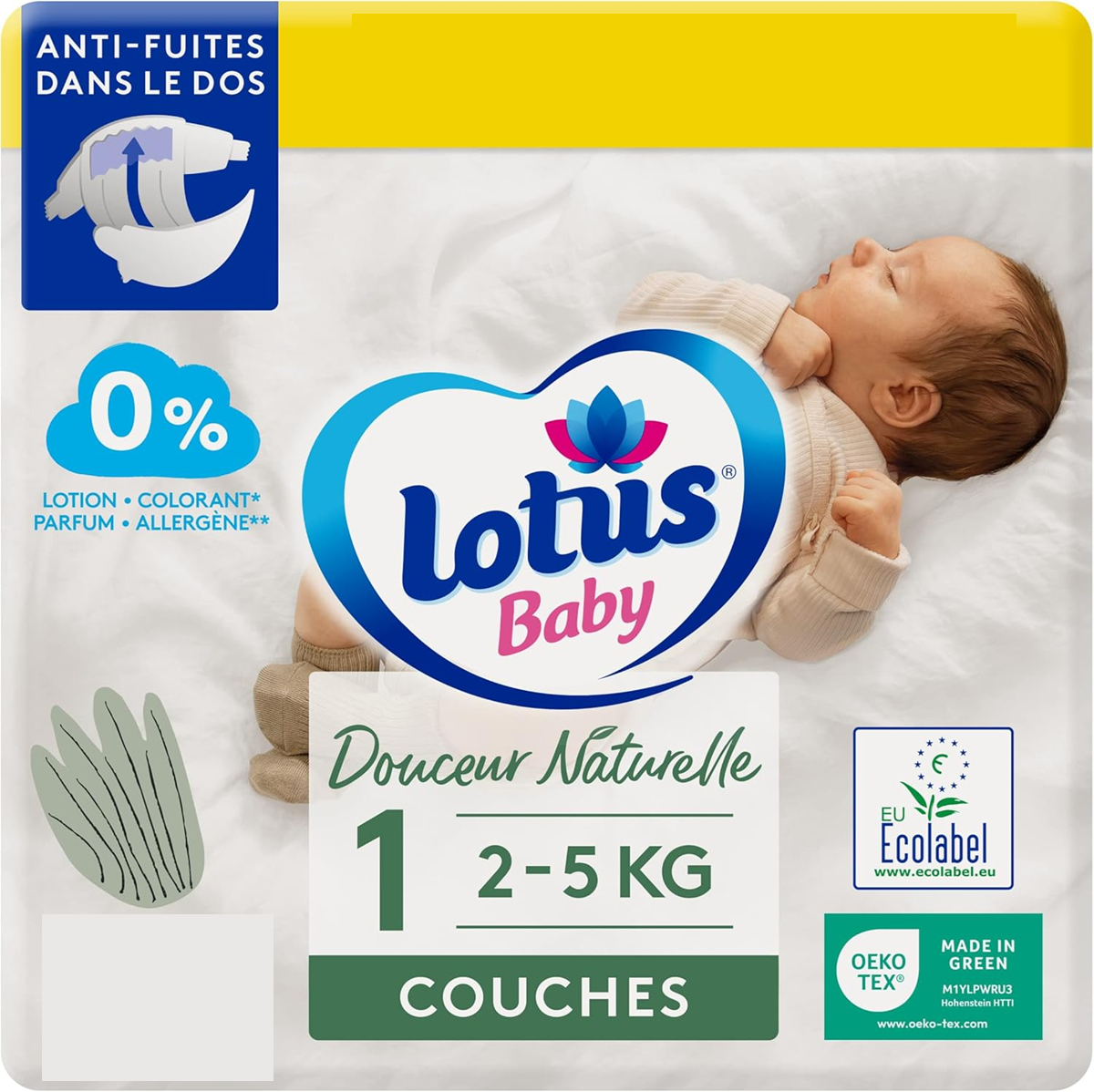 LOTUS BABY ökológiai eldobható pelenka 1-es méret (2–5 kg), 20 db