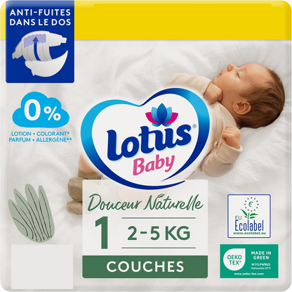 LOTUS BABY ökológiai eldobható pelenka 1-es méret (2–5 kg), 20 db