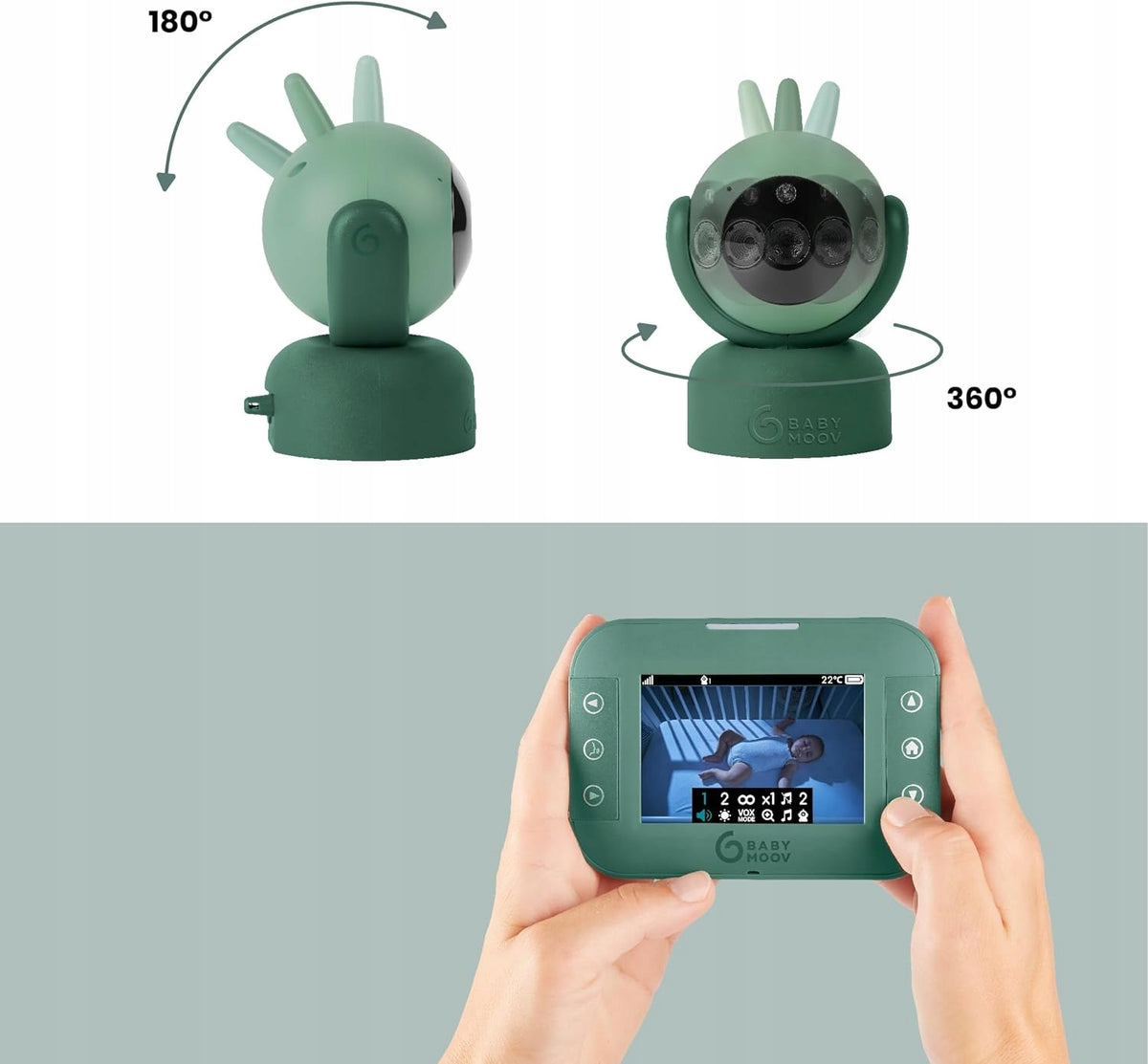 BABYMOOV Yoo Master remote-controlled electronic baby monitor 3.5"
