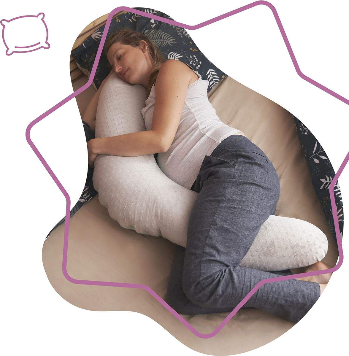 BADABULLE těhotenský polštář XXL 160cm