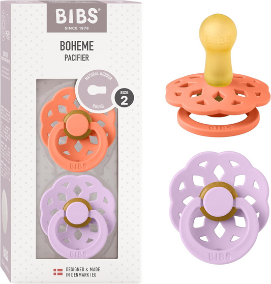 BIBS BOHEME2 CRAFT dummies, roundage 6 m+, size 2in new, perfect condition with damaged packaging