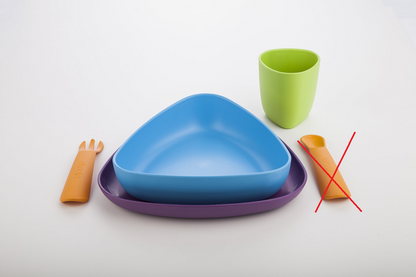 eKOALA Prima Pappa set: plate, deep plate, cup, fork
