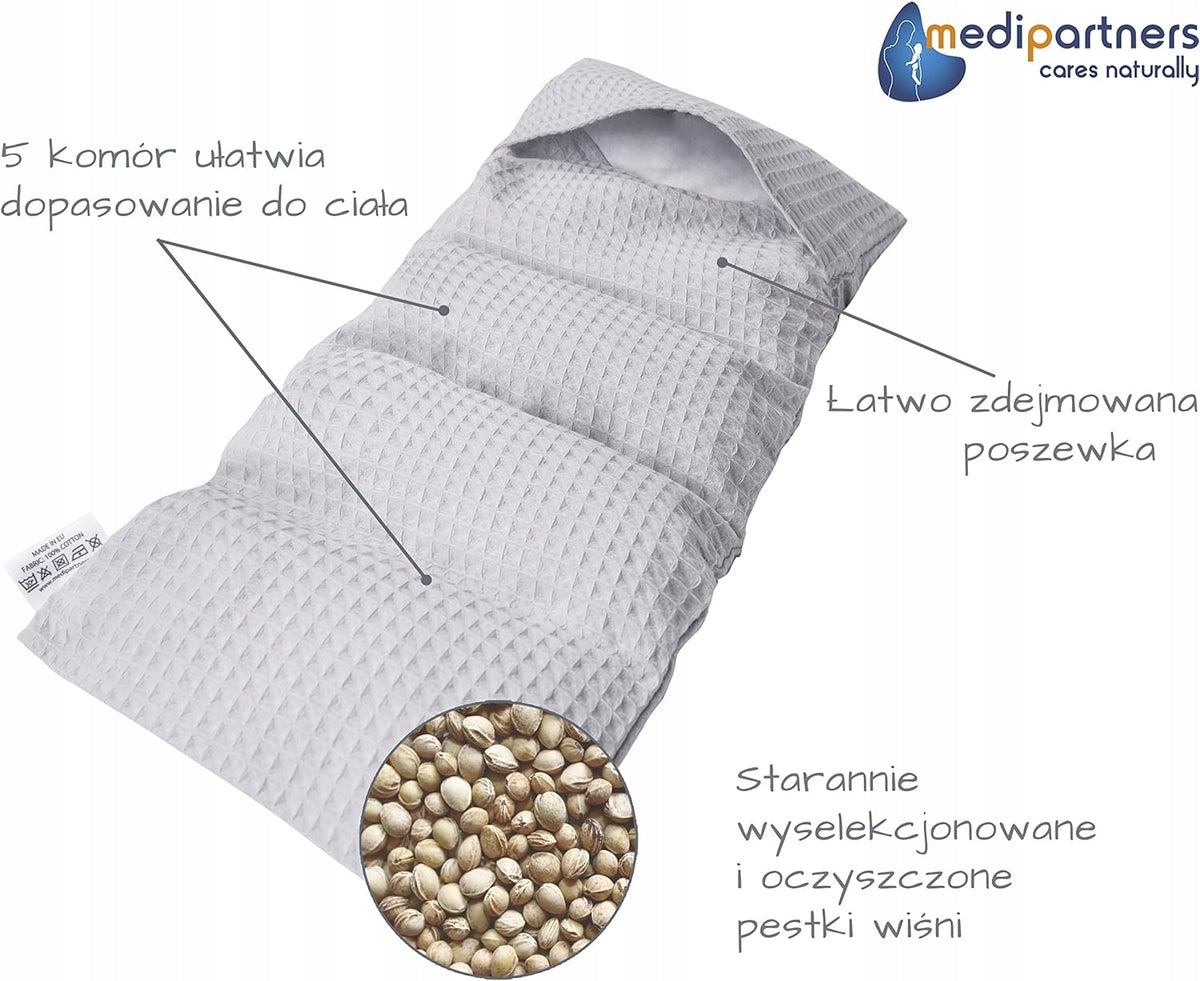 MEDIPARTNERS termofor s třešňovými peckami VELKÝ 800g 60x20 cm