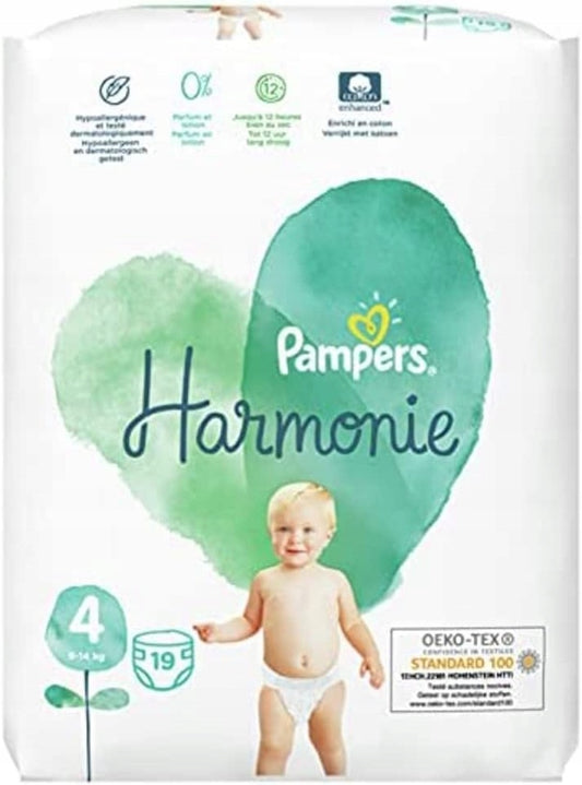PAMPERS Harmonie couches jetables taille 4 9-14kg x19 pièces