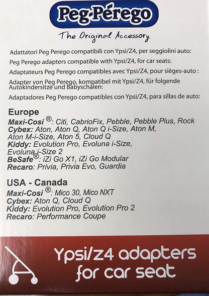 Adattatori PEG-PEREGO passeggino YPSI/Z4 seggiolini nella descrizione