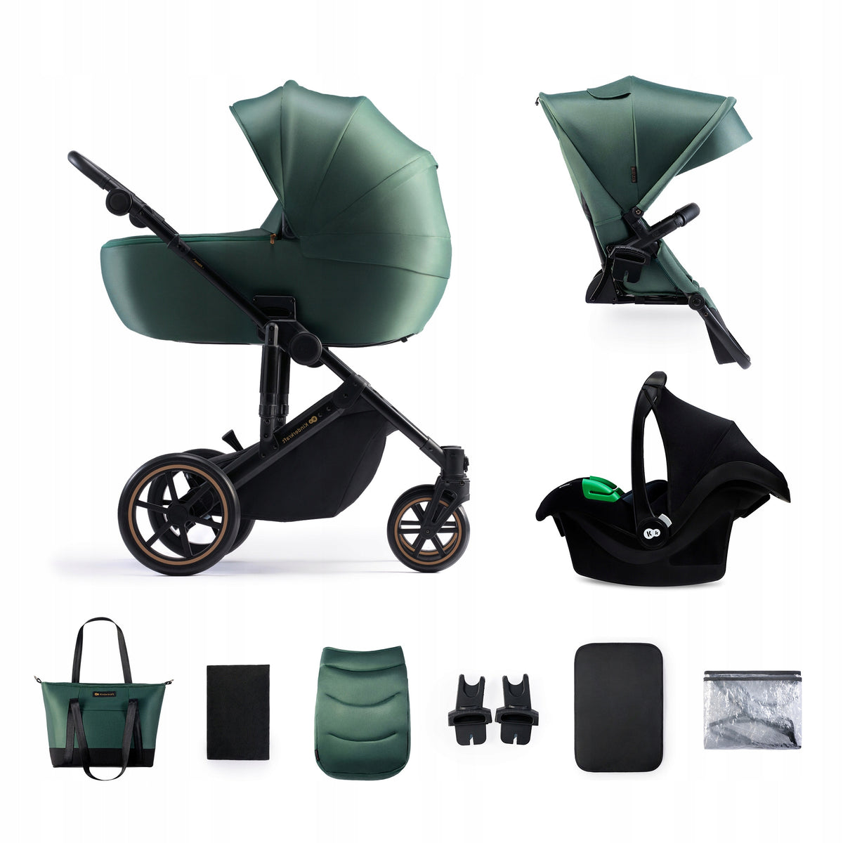 KINDERKRAFT PRIME2 PRO 3v1 multifunkční kočárek do 22kg + autosedačka MINK PRO
