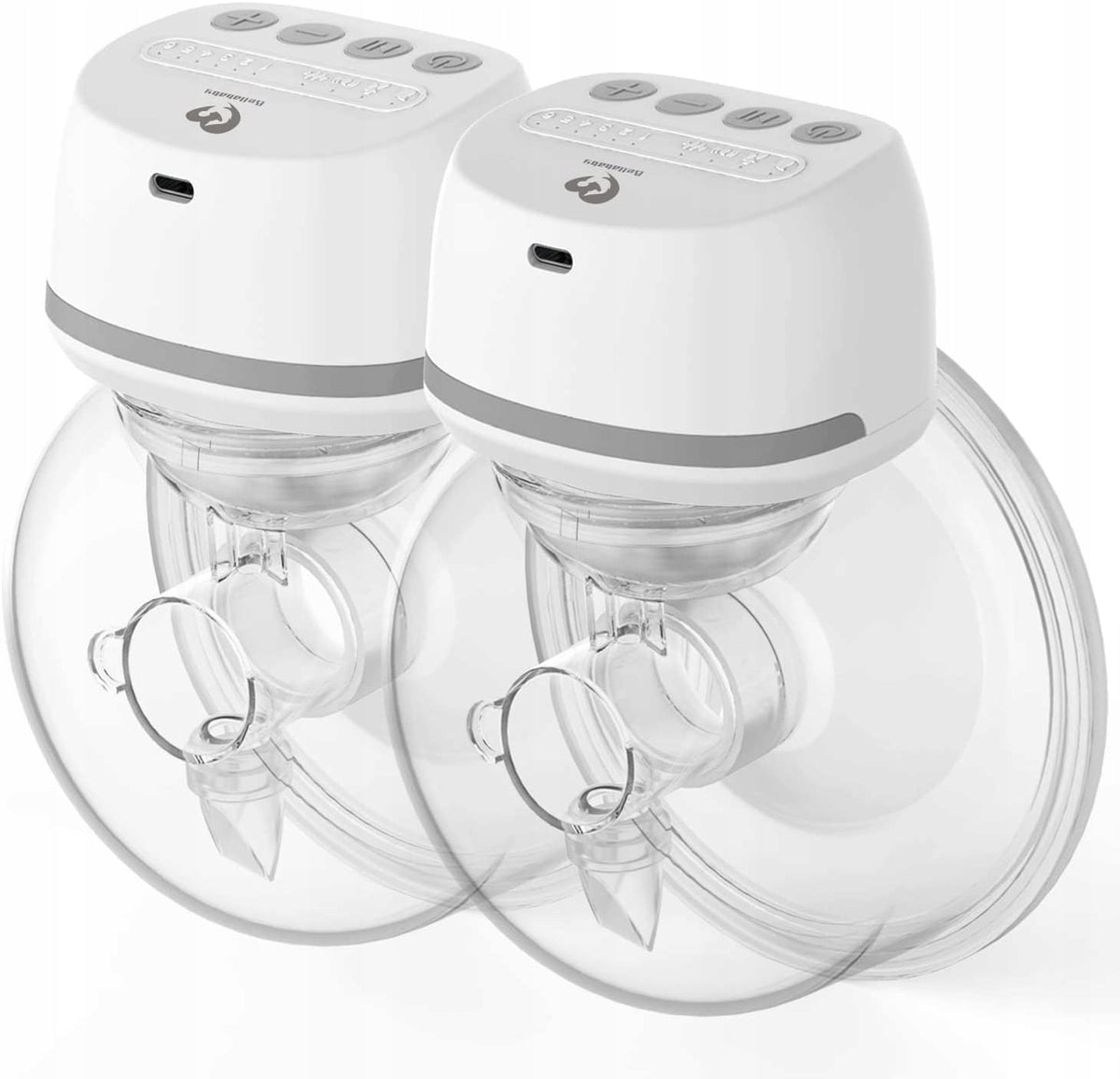 BELLABABY elektrická bezdrátová mušlová odsávačka mateřského mléka x2